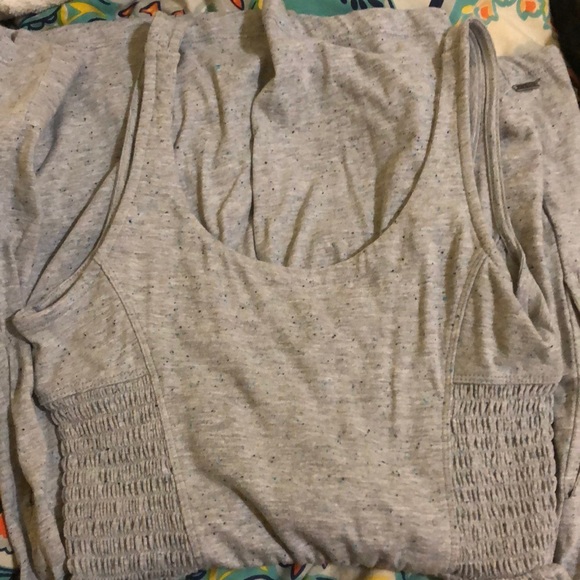 ROXY Smocked Grey Sundress - Picture 7 of 7